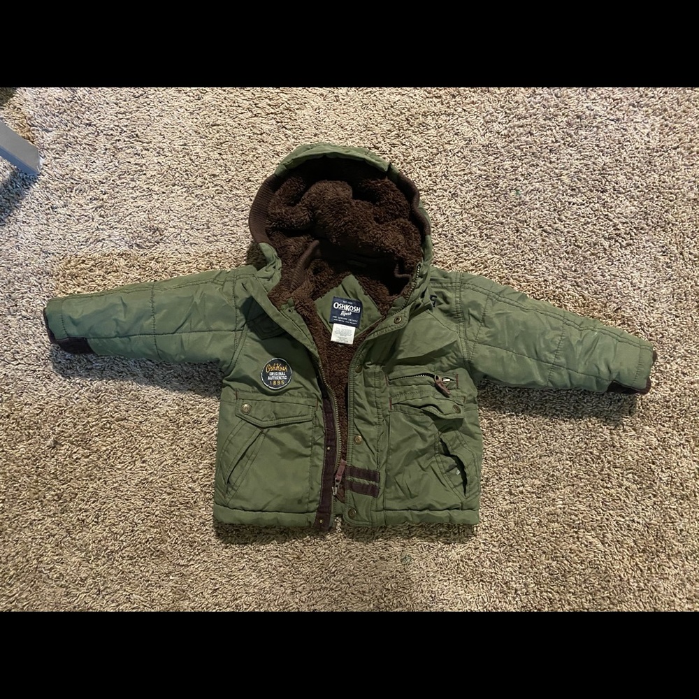 Oshkosh Army green boys coat
